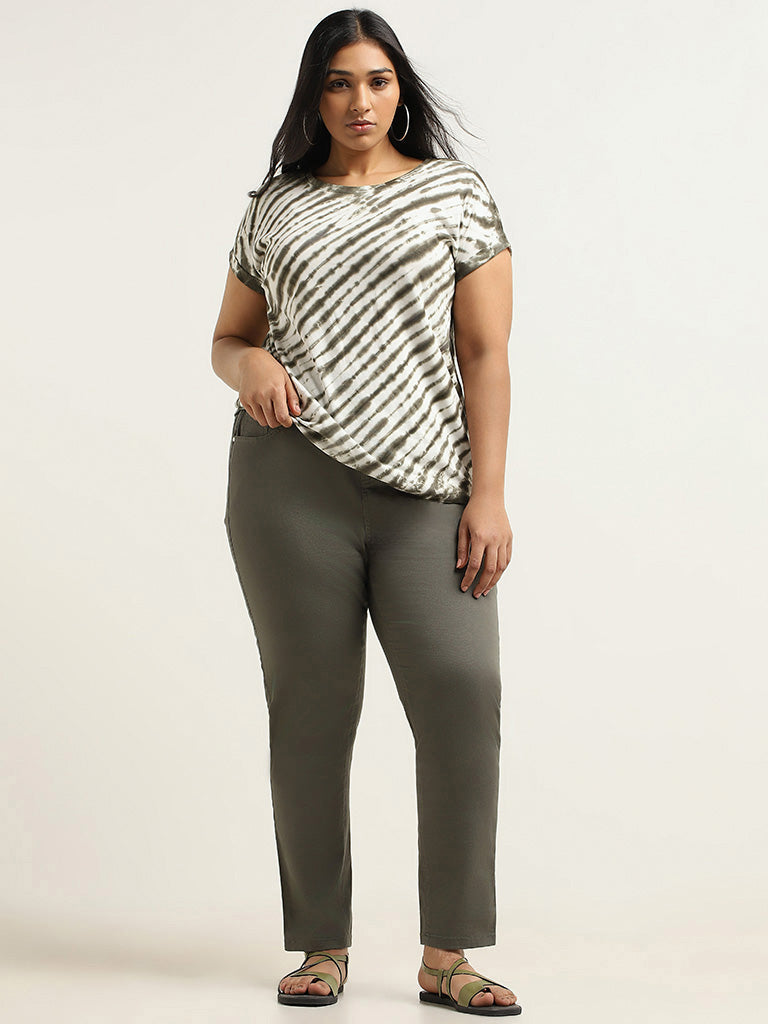 Plus size on sale khaki jeggings