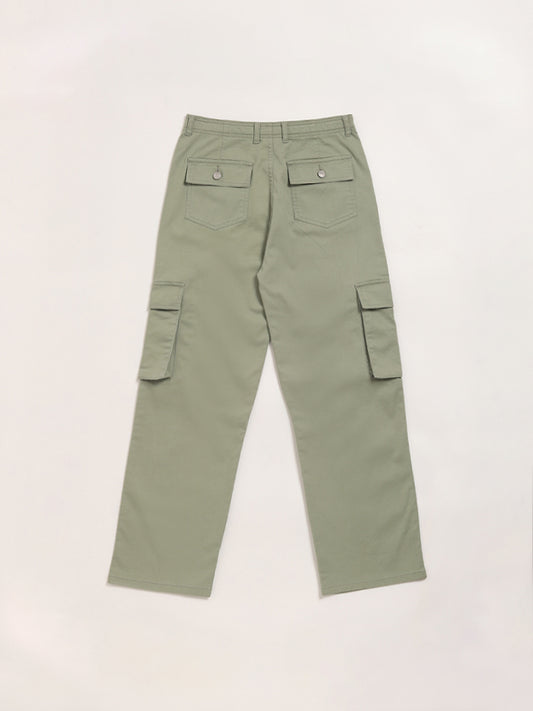 Y&F Kids Olive Cargo Trousers