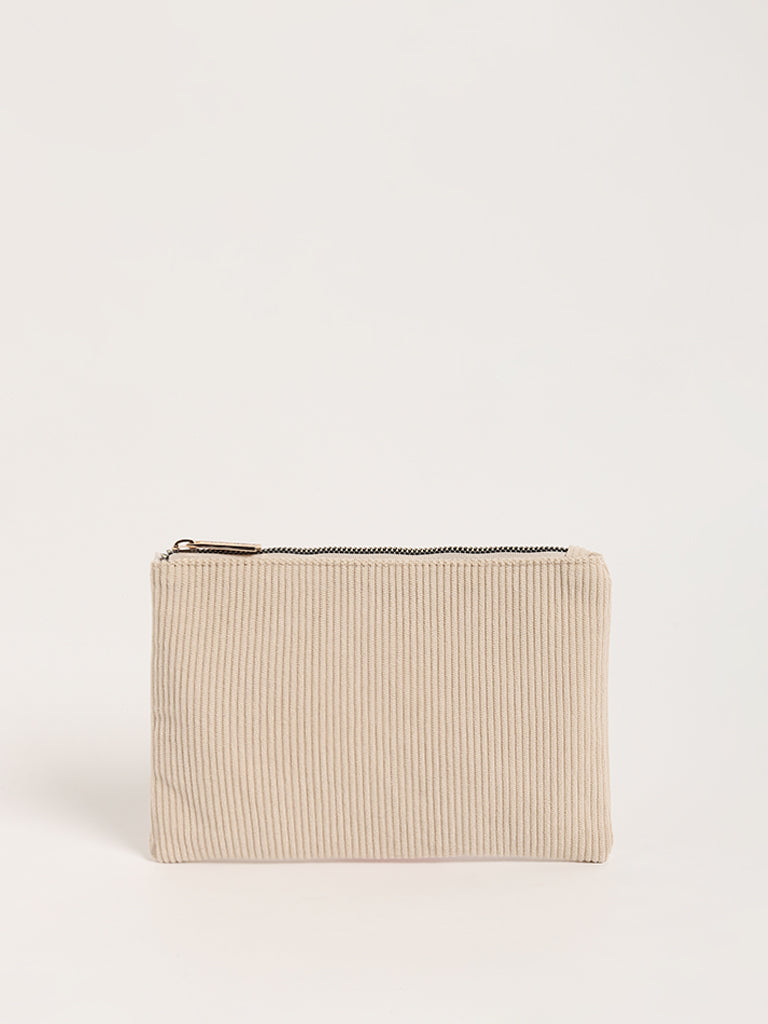 Studiowest Beige Corduroy Pouch