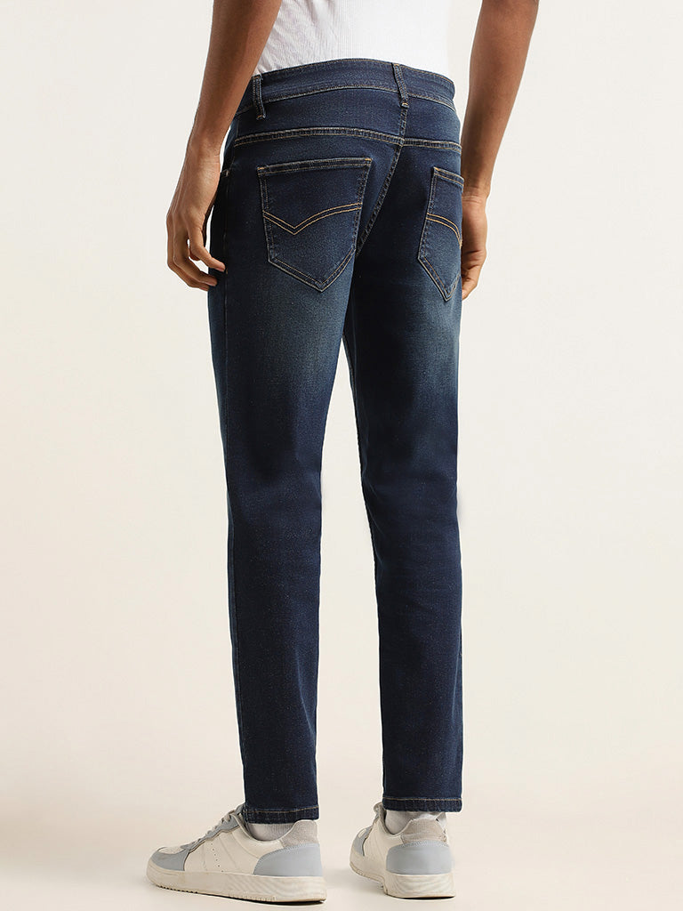 Nuon Blue Slim-Fit Mid-Rise Jeans