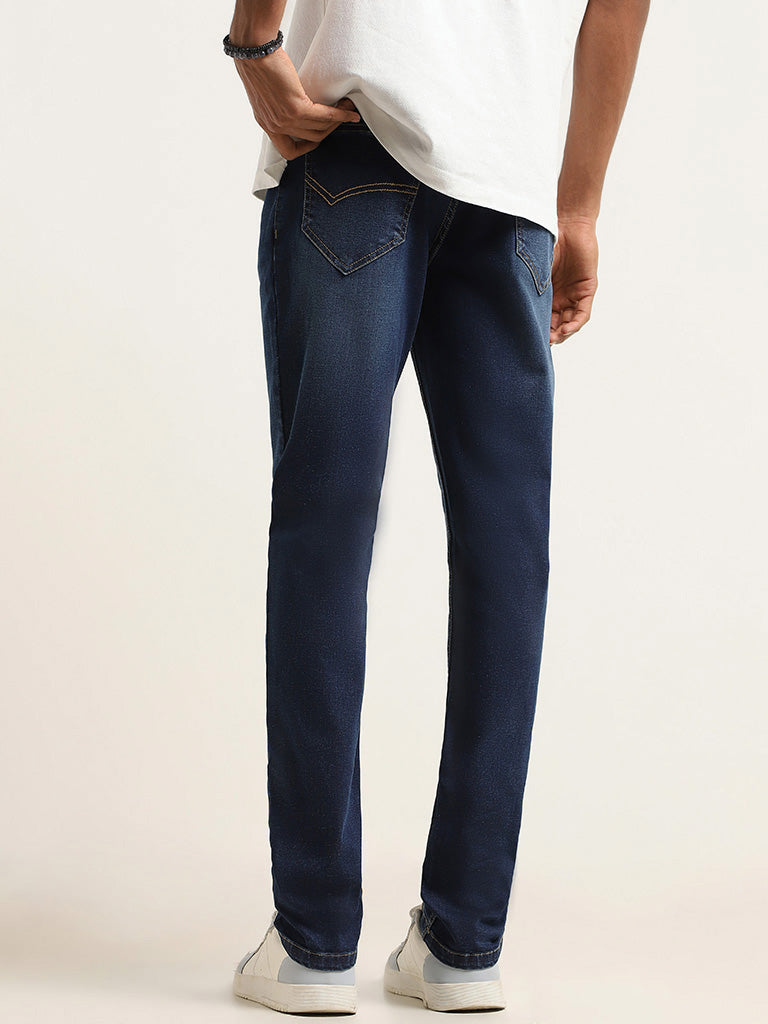 Nuon Blue Slim-Fit Mid-Rise Jeans