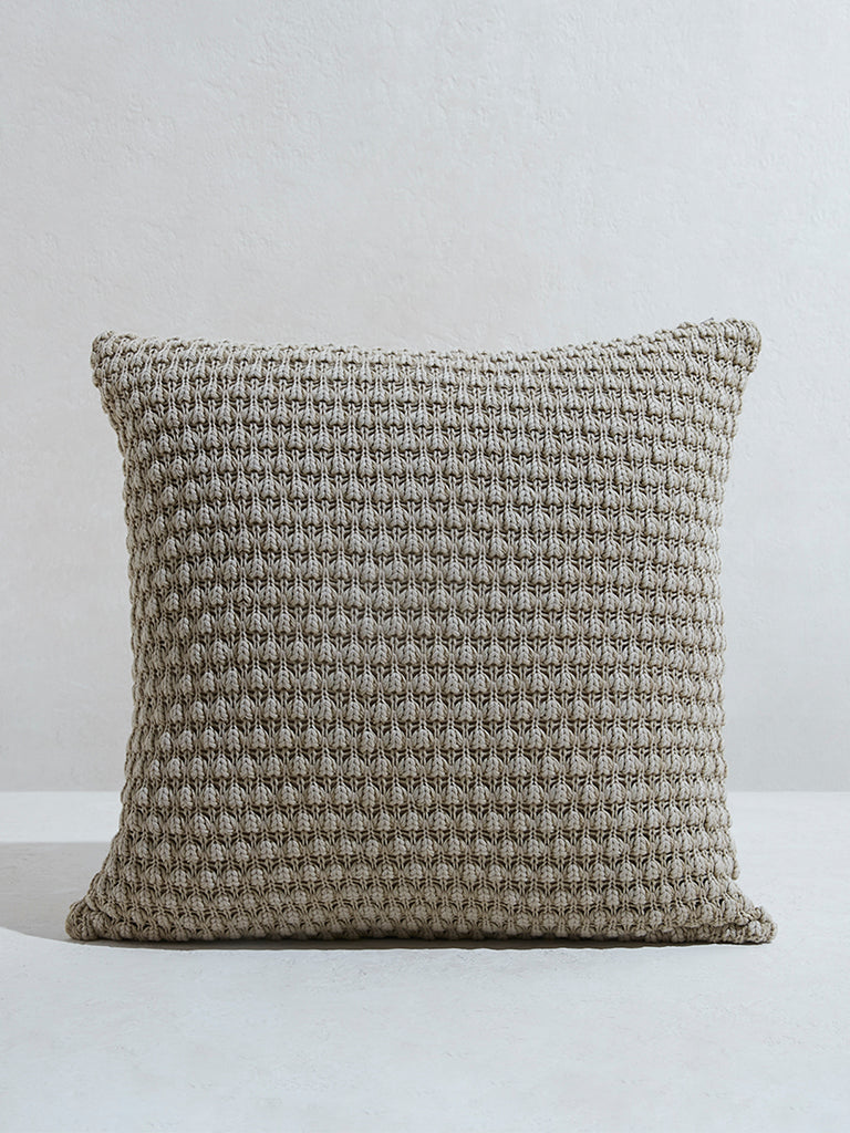 Westside Home Light Beige Popcorn Textured Cushion Cover