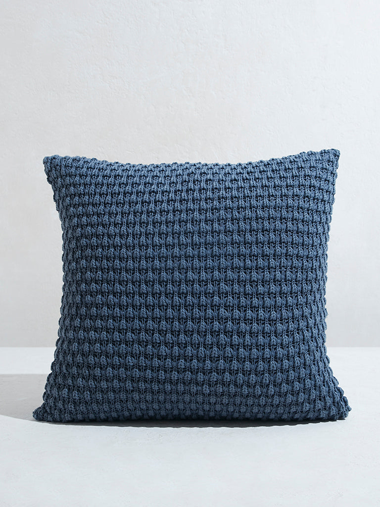 Westside Home Dusty Blue Popcorn Textured Cushion Cover