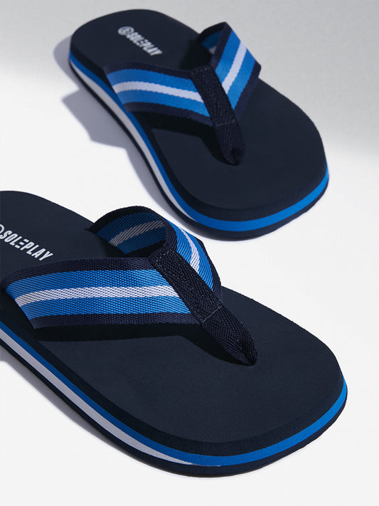 SOLEPLAY Navy Colour-Blocked Flip-Flop