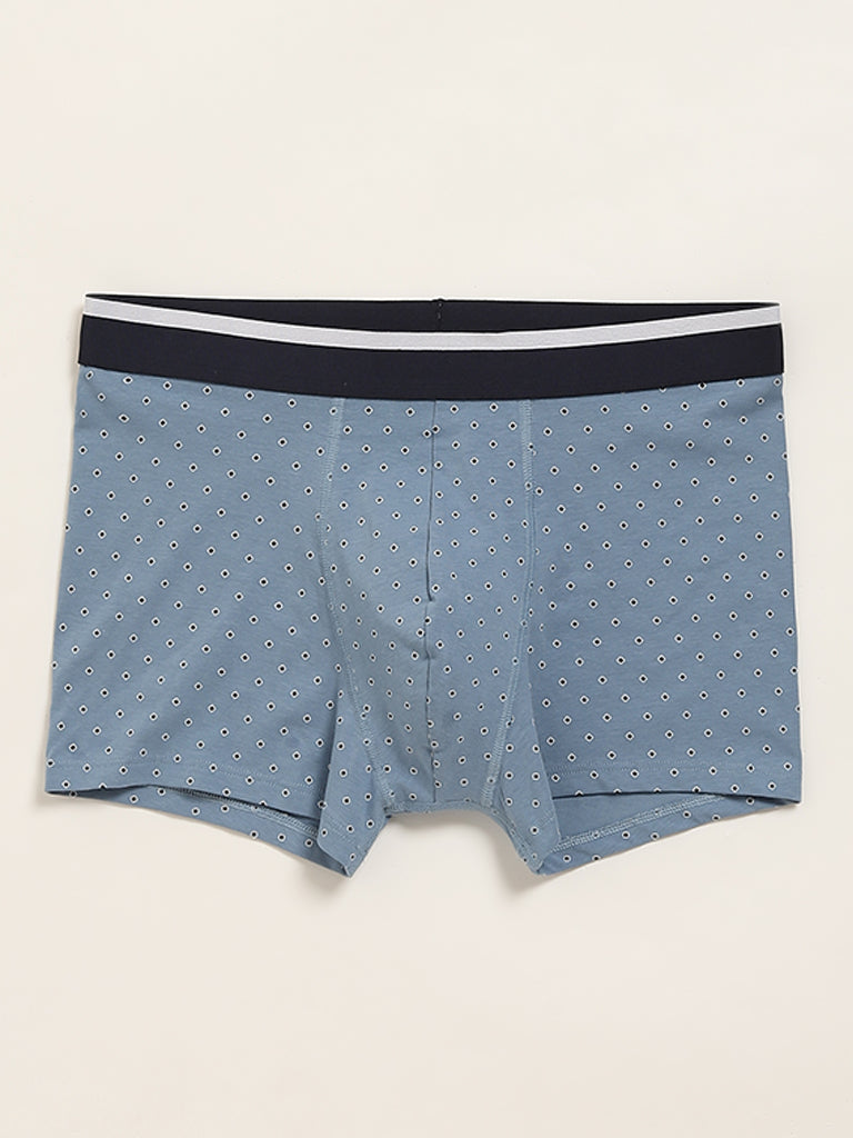 WES Lounge Light Blue Relaxed Fit Trunks - Pack of 3