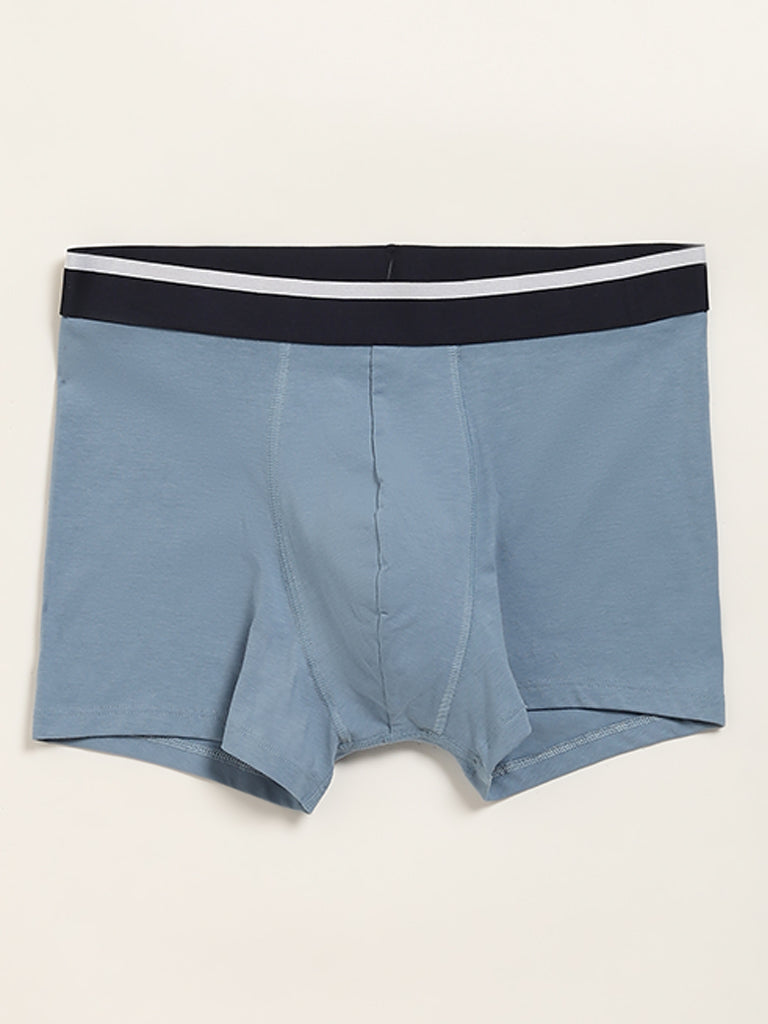 WES Lounge Light Blue Relaxed Fit Trunks - Pack of 3