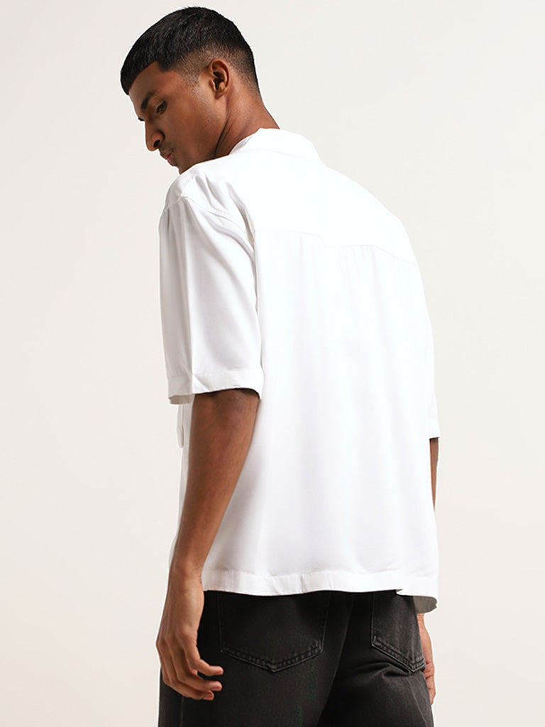 Nuon White Loose-Fit Cotton Shirt