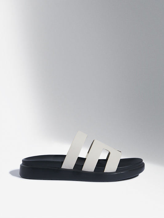 LUNA BLU Ivory Multi-Strap Sandals
