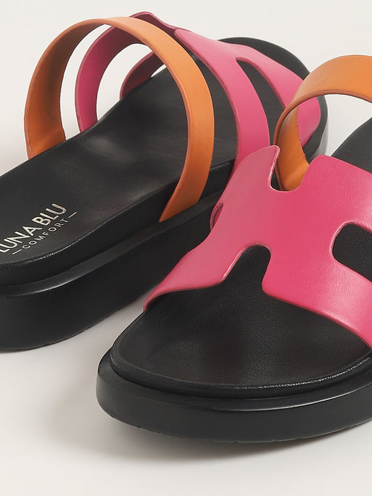 LUNA BLU Pink & Orange Sandals