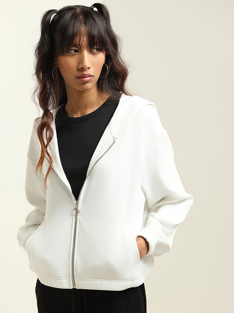 Open bust cropped cheap hoodie forever 21