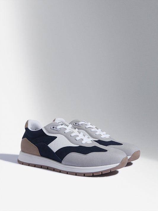 SOLEPLAY Navy Colour-Blocked Sneakers