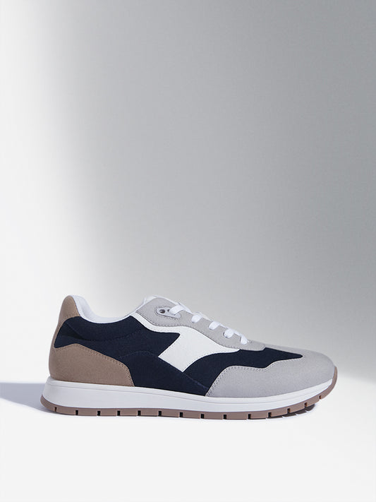 SOLEPLAY Navy Colour-Blocked Sneakers