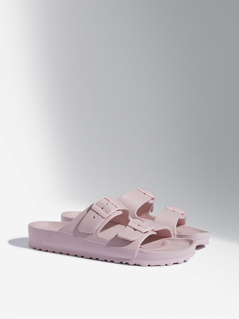 LUNA BLU Light Pink Multi Strap Flip Flop