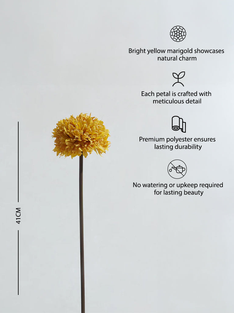 Westside Home Yellow Artificial Marigold Flower