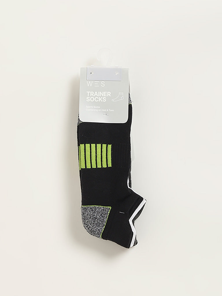 WES Lounge Multicolour Printed Trainer Socks - Pack of 3