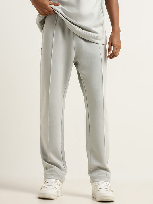 Studiofit Light Sage Cotton Blend Relaxed Fit Mid Rise Joggers