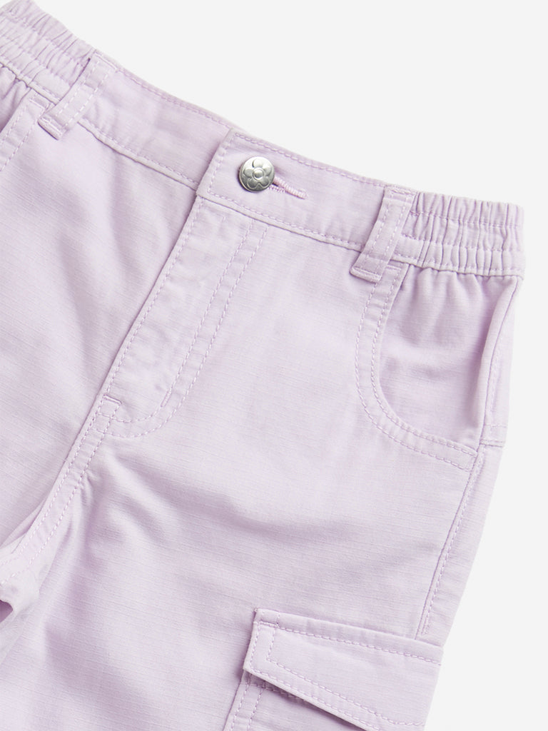HOP Kids Lilac Cargo-Style Mid Rise Joggers