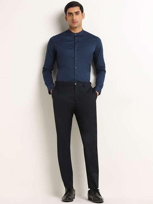 WES Formals Navy Ultra Slim Fit Shirt