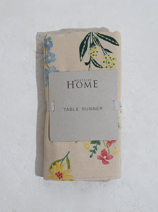 Westside Home Multicolour Floral Printed Table Runner