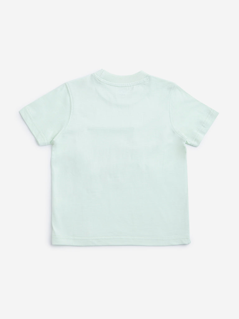 HOP Kids Mint Animal Printed T-Shirt