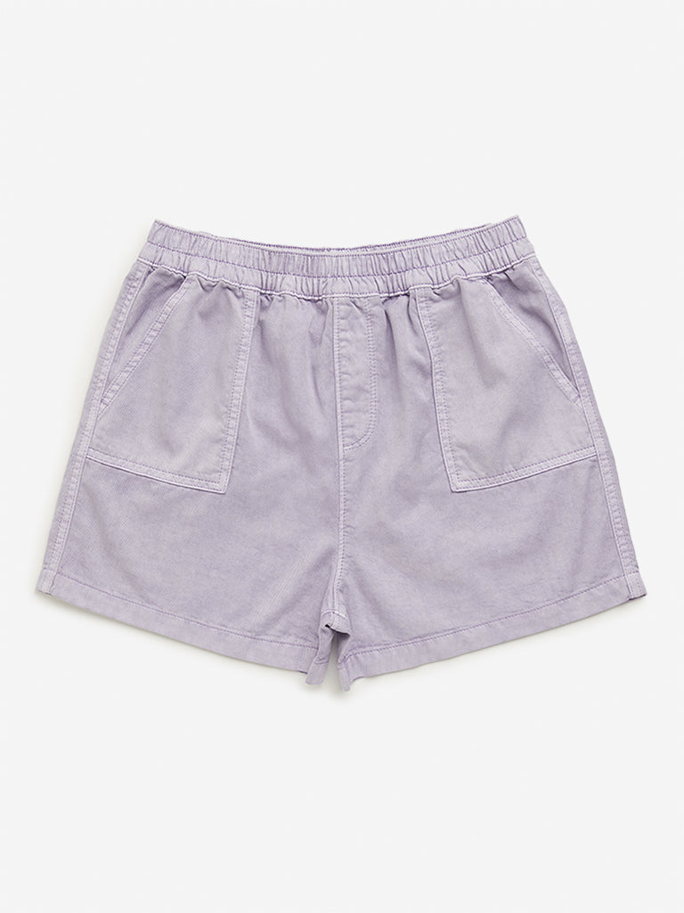 Y&F Kids Lilac Mid-Rise Shorts