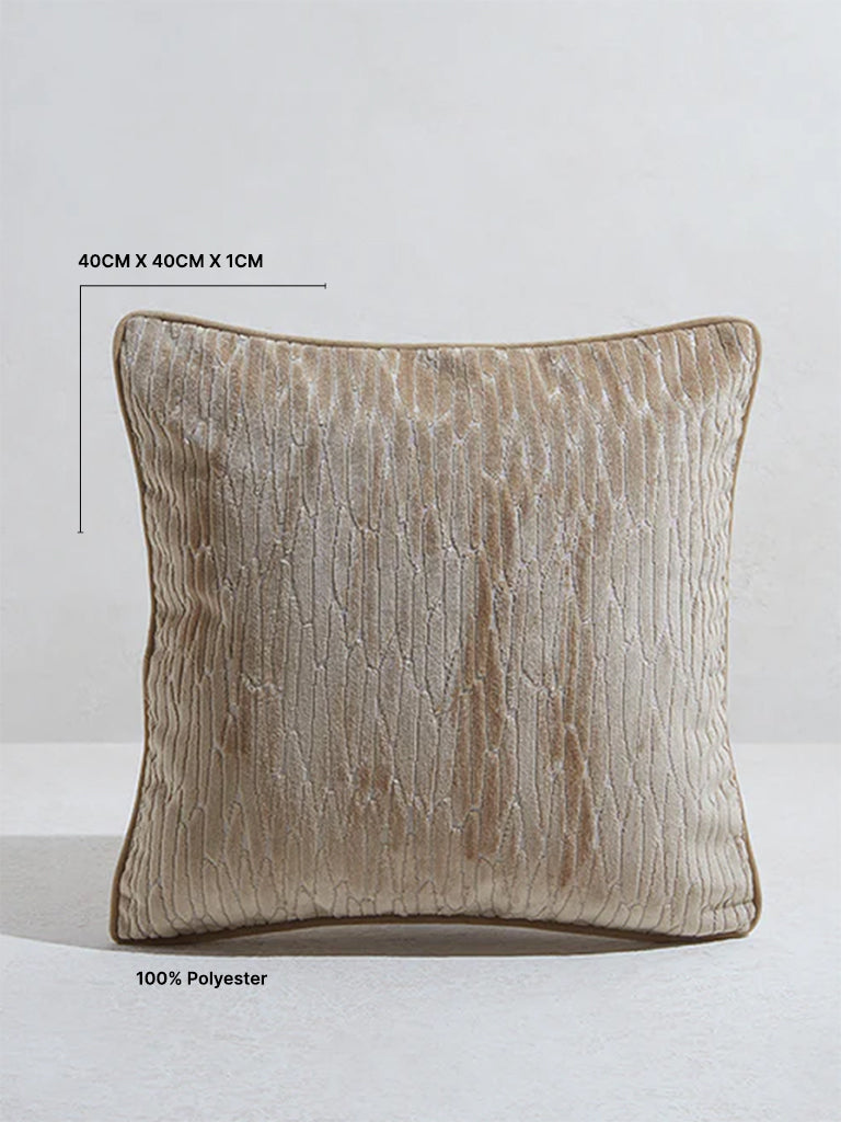 Westside Home Taupe Chevron Design Cushion Cover