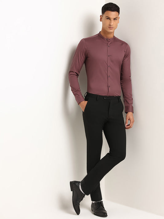 WES Formals Mauve Ultra Slim Fit Shirt