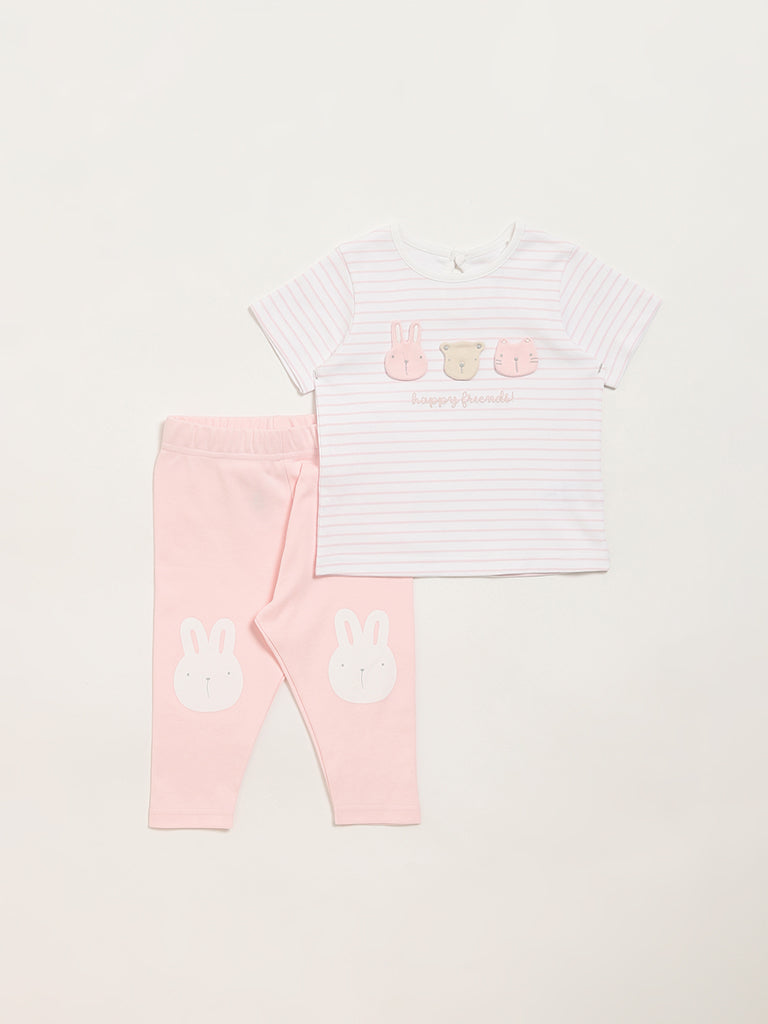 HOP Baby Pink Bunny T-Shirt & Leggings
