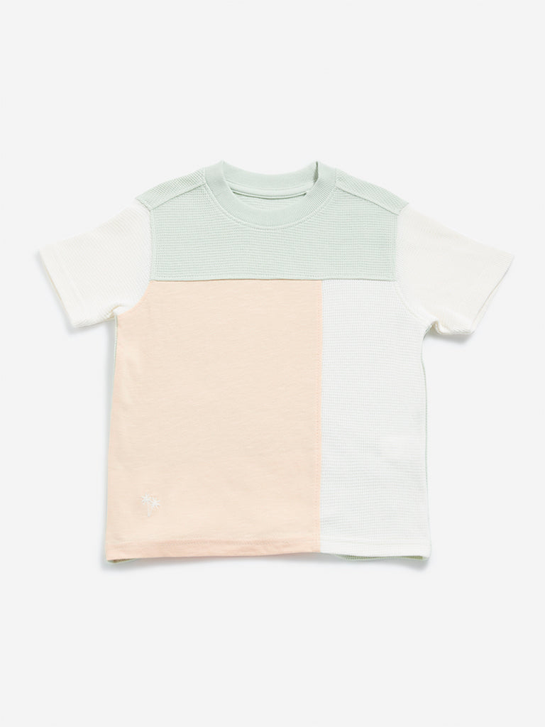 HOP Kids Multicolour Colour blocked T-Shirt