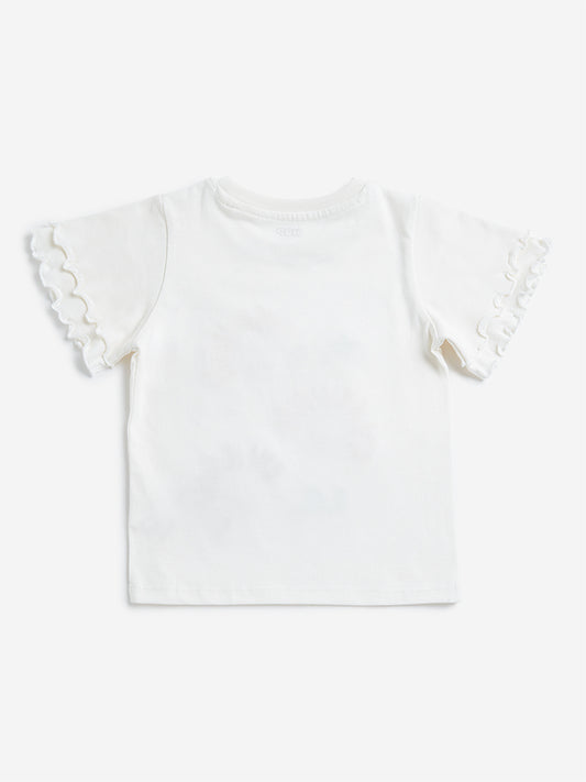 HOP Kids White Text Design T-Shirt