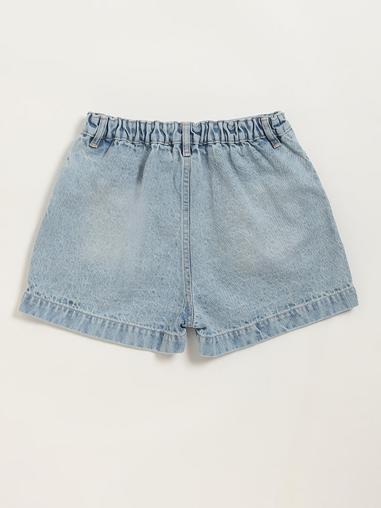 Y&F Kids Light Blue Denim Shorts