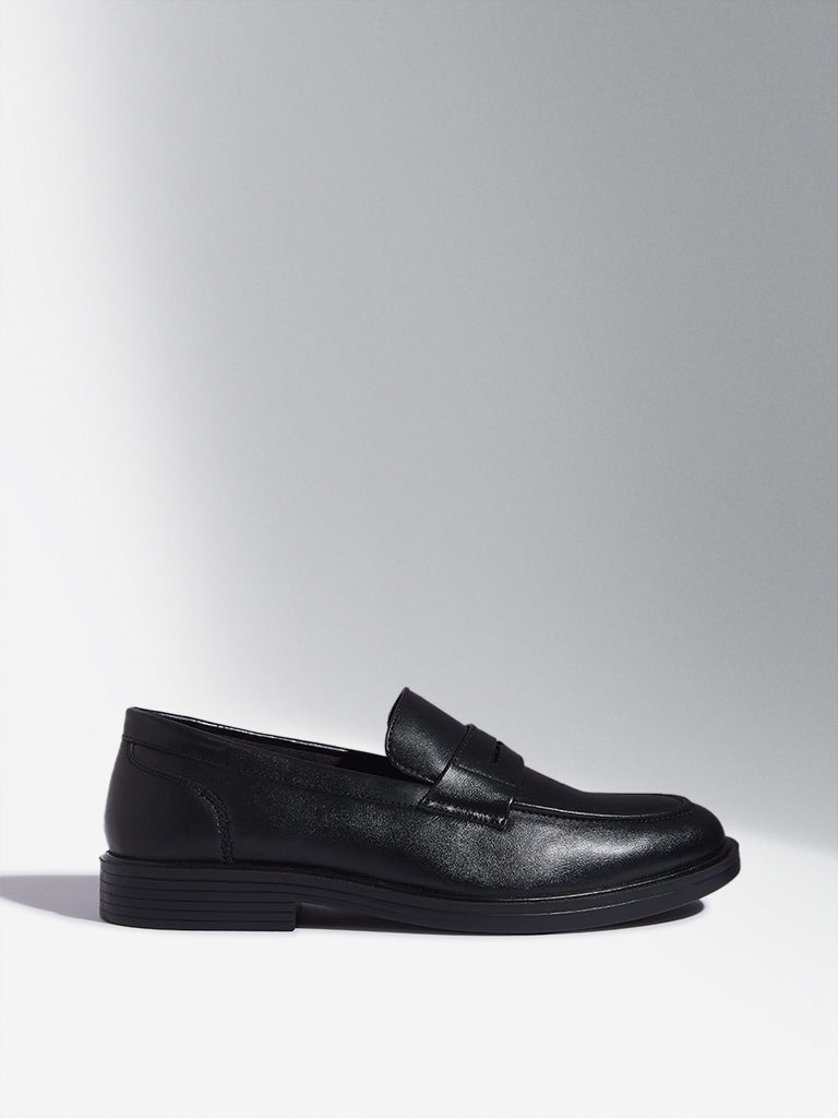 Westside SOLEPLAY Men's Black Formal Slip-On Shoes for Work Wear Side View