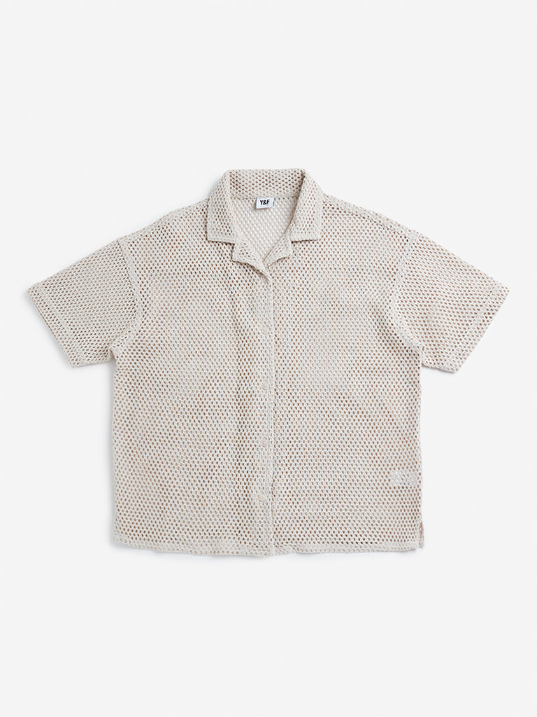 Y&F Kids Light Beige Knitted Shirt