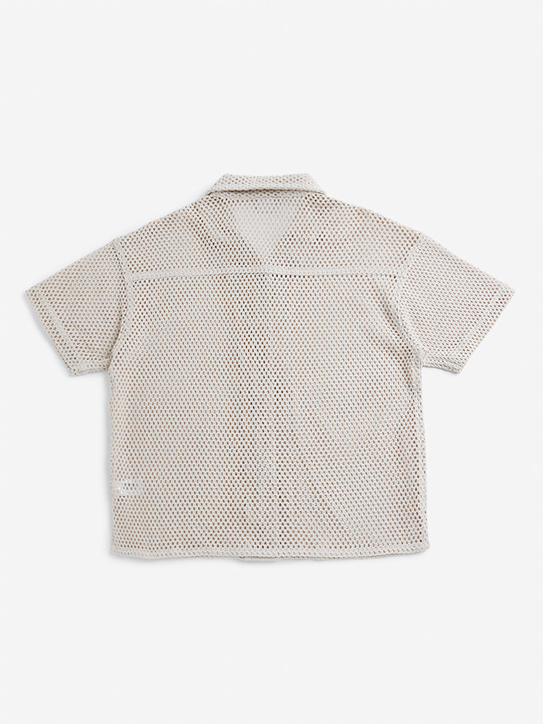 Y&F Kids Light Beige Knitted Shirt
