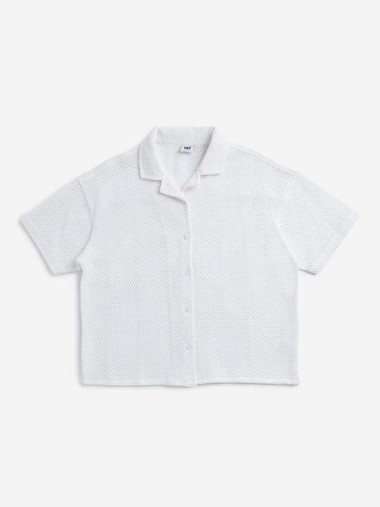 Y&F Kids White Knitted Shirt