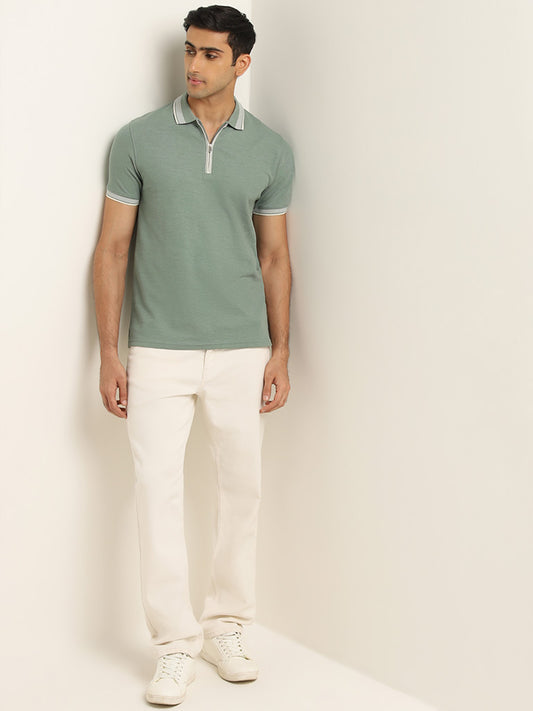 WES Casuals Sage Slim-Fit Polo T-Shirt