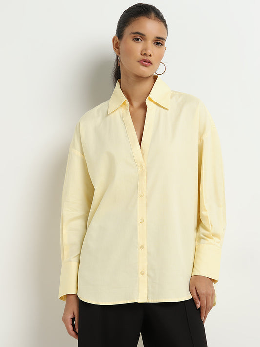 Wardrobe Yellow Solid Shirt