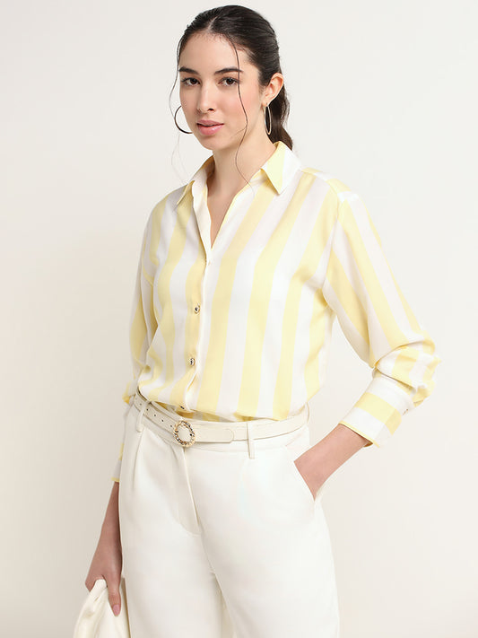 Wardrobe Yellow Striped Shirt