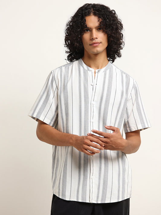 ETA Off-White Striped Resort Fit Shirt