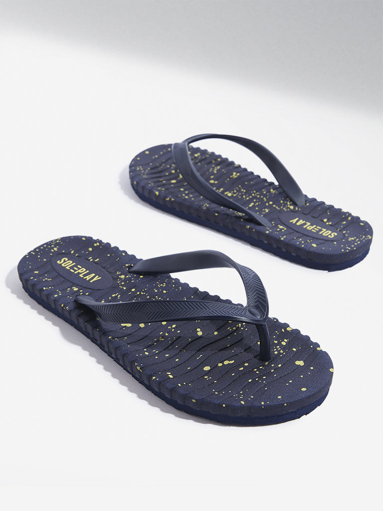 SOLEPLAY Navy Speckle Textured Flip-Flop