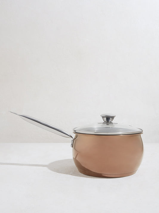 Westside Home Copper Stainless Steel Milk Pot with Lid Set