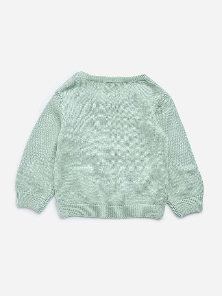 HOP Baby Sage Rainbow Design Sweater