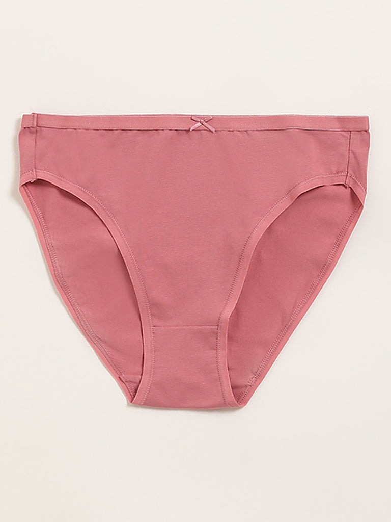 Wunderlove Light Taupe Cotton-Blend Briefs - Pack of 3