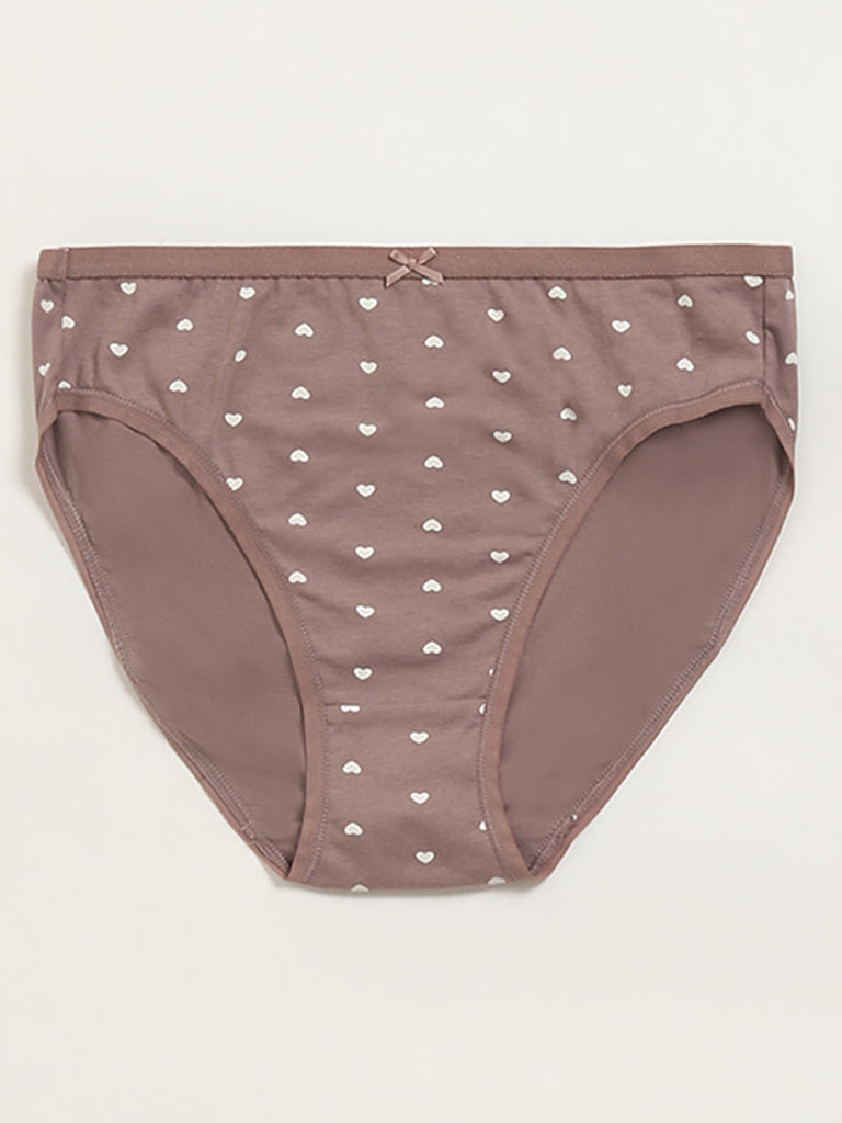Wunderlove Light Taupe Cotton-Blend Briefs - Pack of 3
