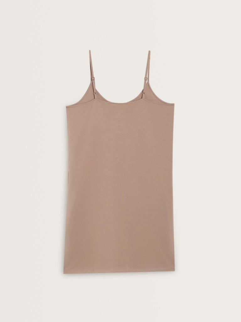 Wunderlove Solid Mauve Cotton-Blend Slip