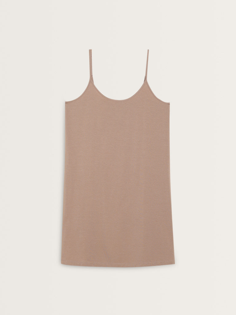 Wunderlove Solid Mauve Cotton-Blend Slip
