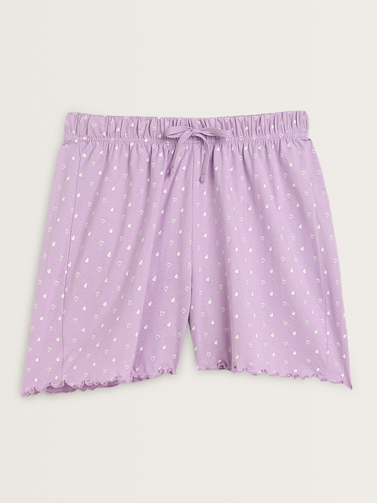 Wunderlove Lilac Koala Bear Shorts Set In A Bag