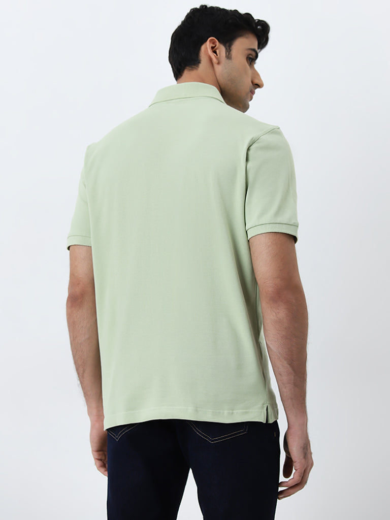 WES Casuals Sage Relaxed-Fit Cotton-Blend Polo T-Shirt