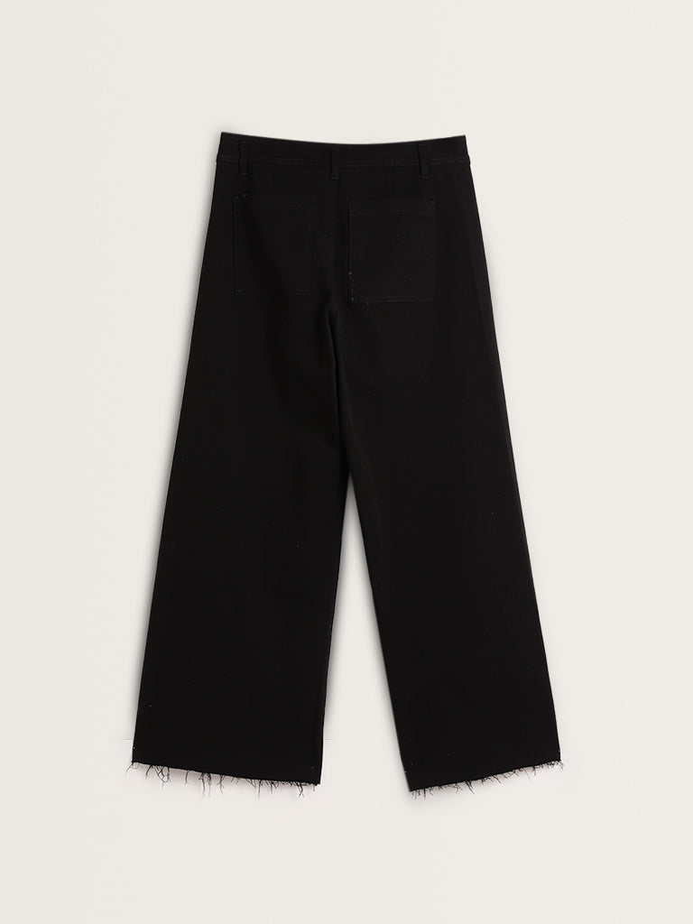 LOV Black Wide-Leg High-Rise Jeans