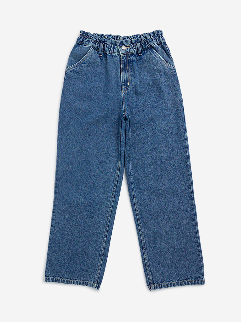 Y&F Kids Blue Straight - Fit High - Rise Jeans